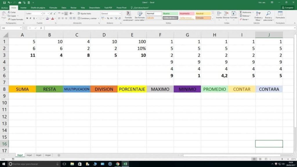 Funciones Basicas De Excel